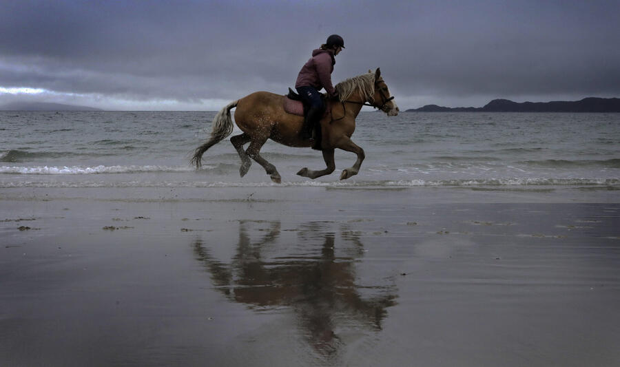 Riding on the beach at Morar